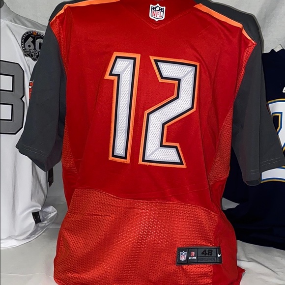 Nike Buccaneers #12 Tom Brady Red Jersey - Picture 6 of 8